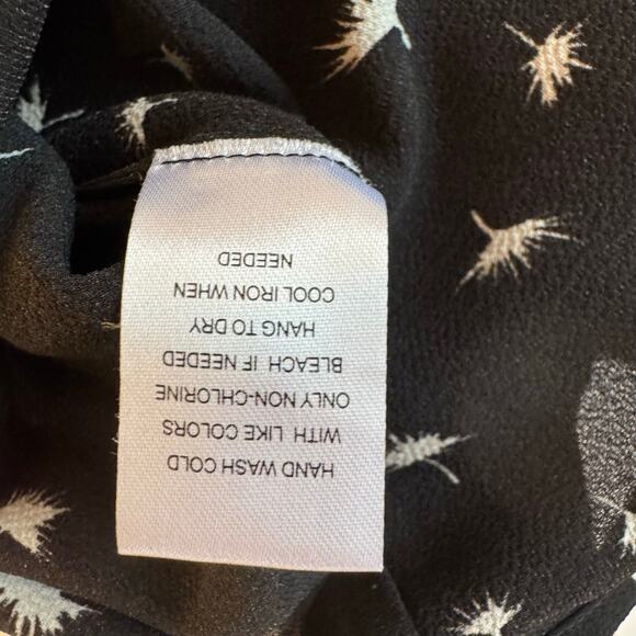 Daniel Rain Semi Sheer Blouse Quarter Sleeve V Neck Office Career Small Black - Picture 10 of 12